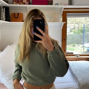 zara cropped hoodie